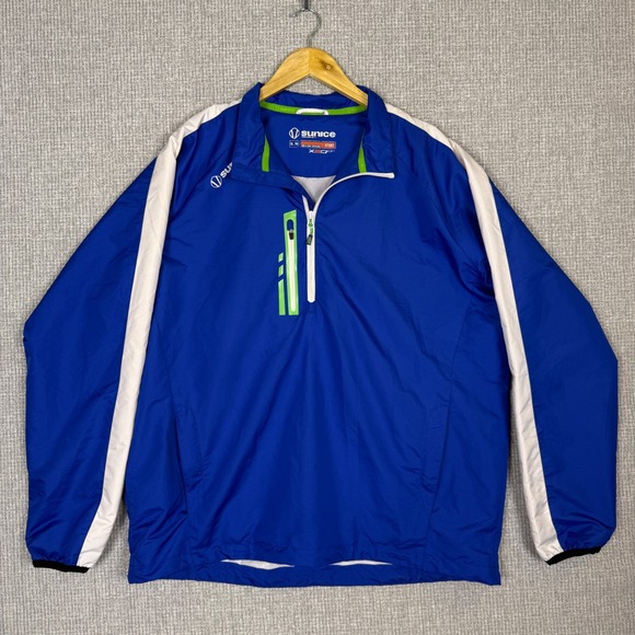Sunice Sport Pullover Windbreaker Lightweight Jacket XL‎ Golf Blue - Picture 1 of 13